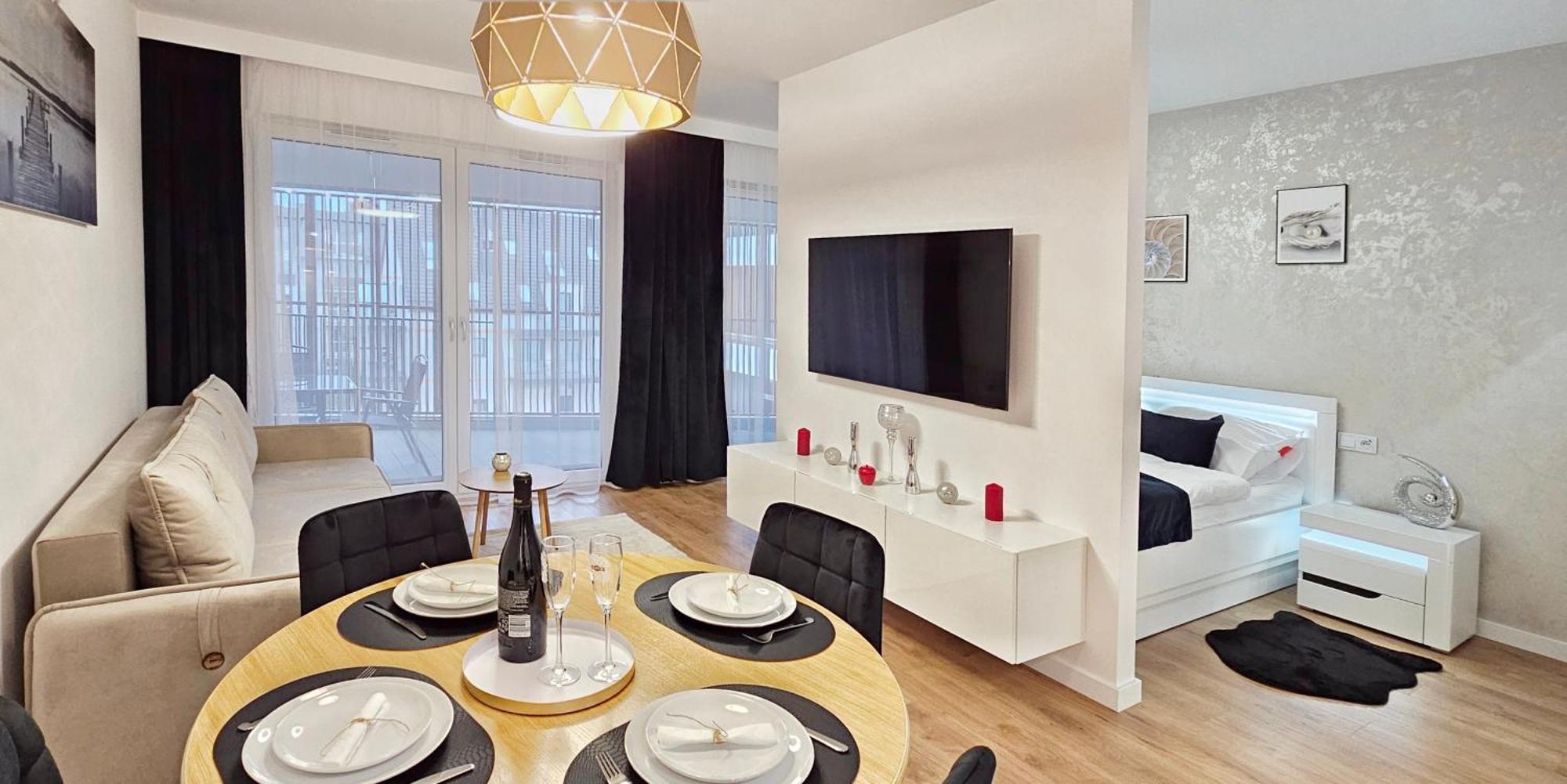 Baltic Waves A320 Balkon, Sauna, Basen, Gym Gratis Apartment *